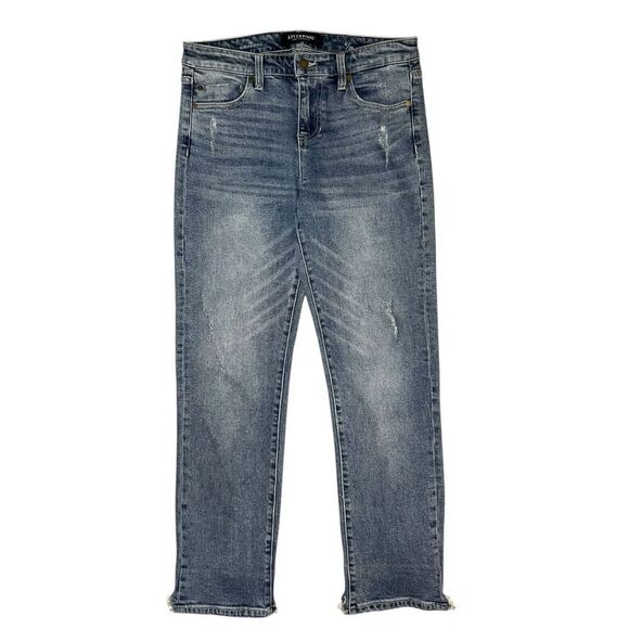 Liverpool Women’s 6 The Girlfriend Jeans Medium Wash Straight Leg Denim Stretch - Picture 1 of 9